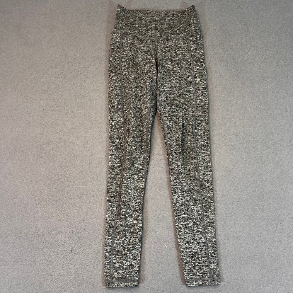 Aerie Womens Small Mid Rise Heather Gray Leggings Yoga Chill Play Move Athletic